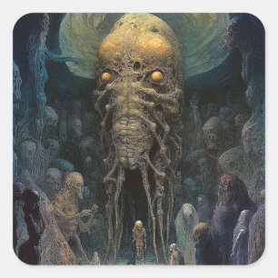 Demon Alien Underworld Vierkante Sticker