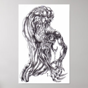 Demon Art Drawing Poster afdrukken