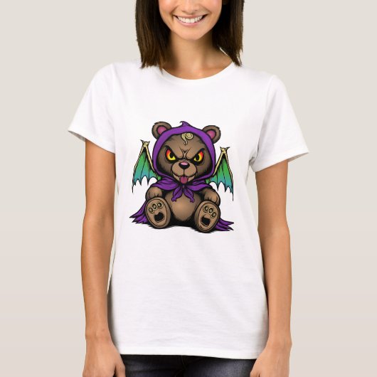 Demon Beer – Schattig maar Vervloekt" T-shirt (Voorkant)