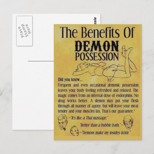 demon-bezit briefkaart (Voorkant / Achterkant)