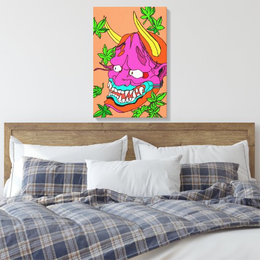 Demon Blossom Canvas Afdruk (Insitu (Slaapkamer))