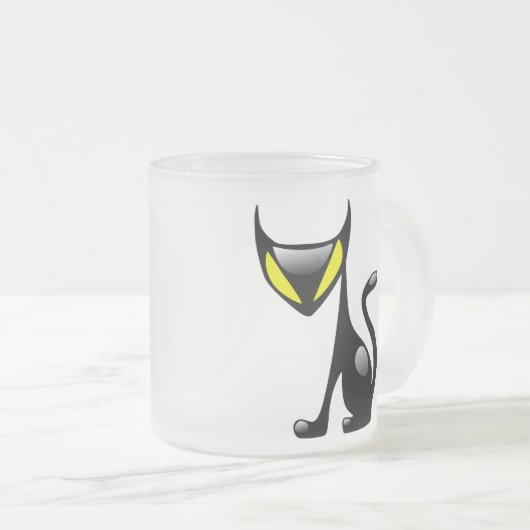 Demon Cat Frosted Mok (Voorkant rechts)