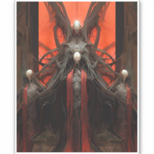Demon Creatures Dark Fantasy Horror Sticker