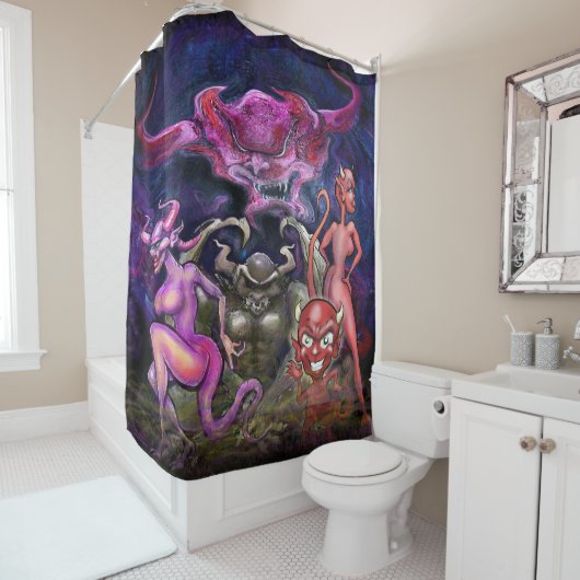 Demon Dance Douchegordijn (In situ)