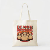 Demon Dumplings Grappig Halloween Eten Pun Tote Bag (Voorkant)