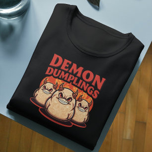 Demon Dumplings Grappige Halloween Voedsel Pun Tri-Blend Shirt