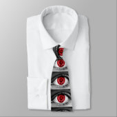Demon Eye Brushed Graphic Print Neck Tie Stropdas (Gebonden)