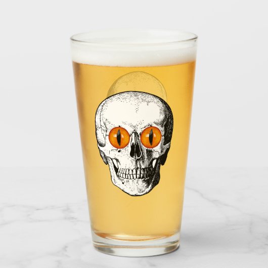 Demon Eyed Skull Glas (Voorkant gevuld)