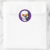 Demon Eyed Skull Ronde Sticker (Tas)