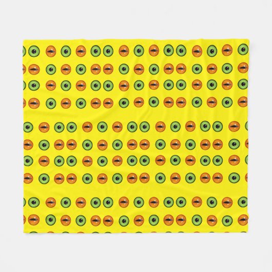 Demon Eyes Fleece Deken (Voorkant (Horizontaal))