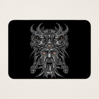 Demon Face esthetische masker ontwerp Visitekaartje