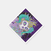 Demon Feathers Spooky Monster Servet (Hoek)