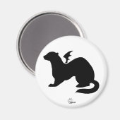 Demon Ferret Silhouette Magnet (Voorkant / Achterkant)