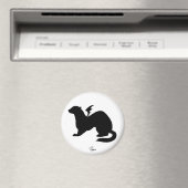 Demon Ferret Silhouette Magnet (Insitu (Vaatwasser))