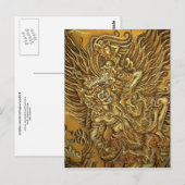 Demon, Garuda Bird en Prince Rama Briefkaart (Voorkant / Achterkant)