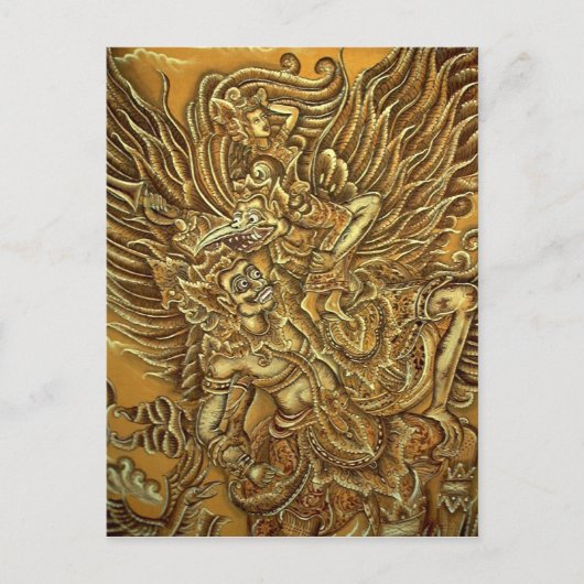 Demon, Garuda Bird en Prince Rama Briefkaart (Voorkant)