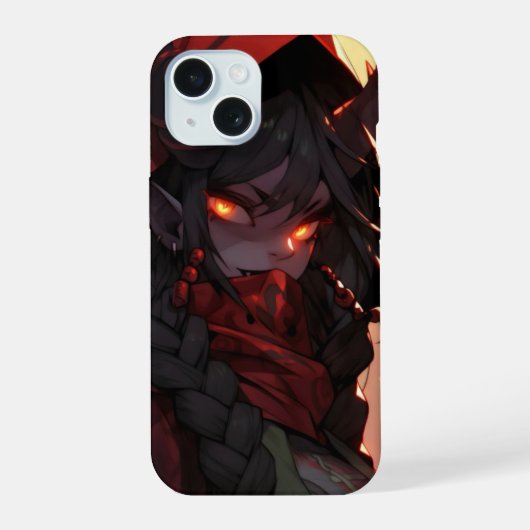 Demon Girl Anime iPhone 15 Case (Achterkant)