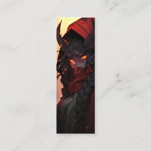 Demon Girl Anime Mini Visitekaartje (Voorkant)