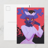 Demon Girl Briefkaart (Voorkant / Achterkant)
