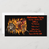 Demon Goblin Ogre Halloween Party Invite (Voorkant / Achterkant)