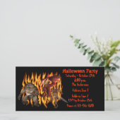 Demon Goblin Ogre Halloween Party Invite (Staand voorkant)