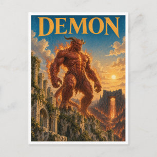 Demon, gotische fantasie monster briefkaart