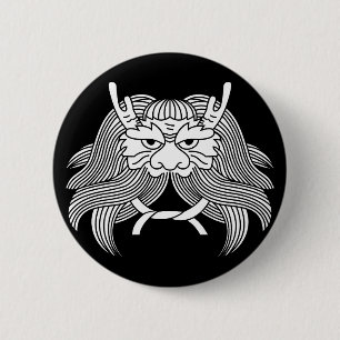 Demon helm ronde button 5,7 cm