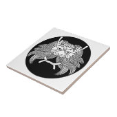 Demon helmet tegeltje (Zijkant)