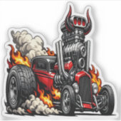 Demon Hot Rod Sticker (Voorkant)