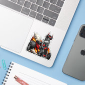 Demon Hot Rod Sticker (Laptop met iPhone)
