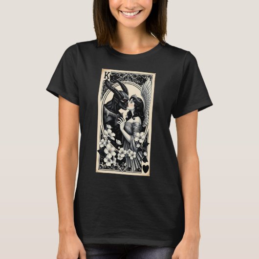 Demon houdt van engel 1 t-shirt (Voorkant)