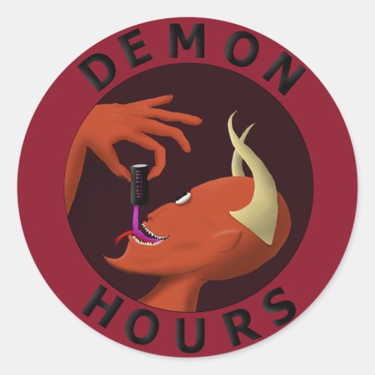 Demon Hours Ronde Sticker (Voorkant)