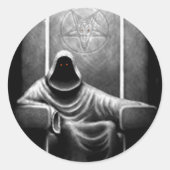 Demon Hunter Ronde Sticker (Voorkant)