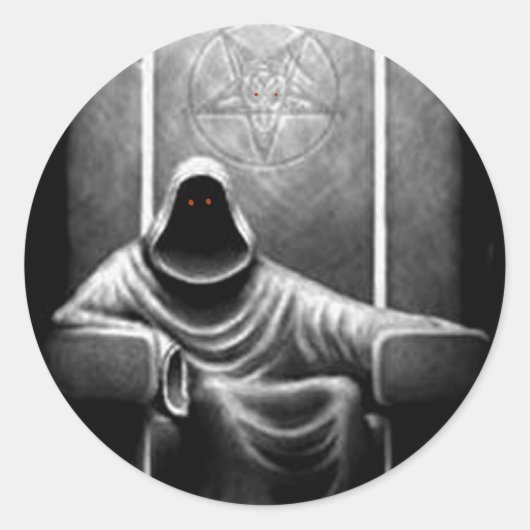 Demon Hunter Ronde Sticker (Voorkant)