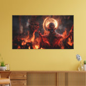Demon in de hel canvas afdruk (Insitu (Woonkamer))