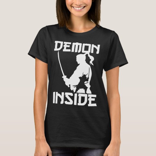 Demon Japanese Warrior Samurai Katana Sword Japan  T-shirt (Voorkant)