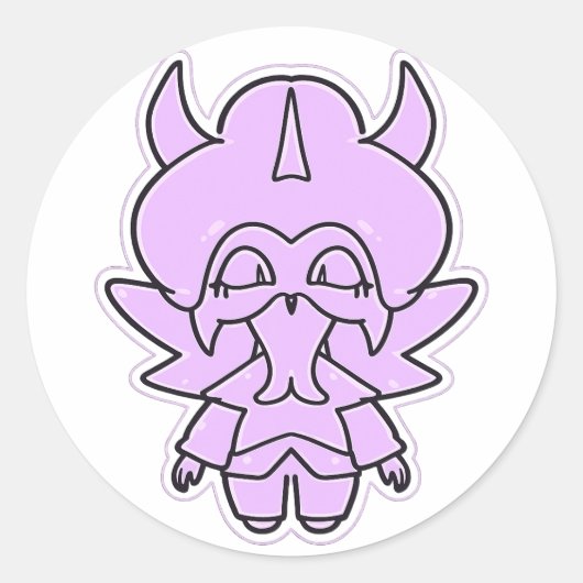 Demon Kageko Fantasy Wezen Sticker (Voorkant)
