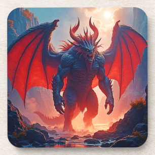 Demon King: Eeuwige Draak Schaduw Kunst Bier Onderzetter