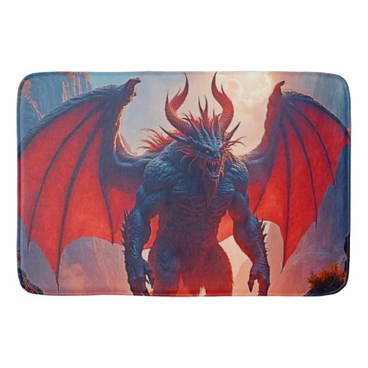 Demon King: Eeuwige Draken Schaduw Kunst Badmat (Voorkant)