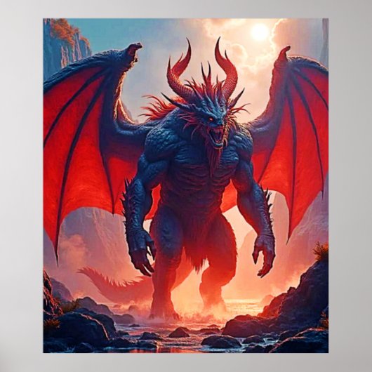 Demon King: Eeuwige Draken Schaduwkunst Poster (Voorkant)