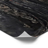 Demon koning met brandend hart in gotische kerk poster (Hoek)