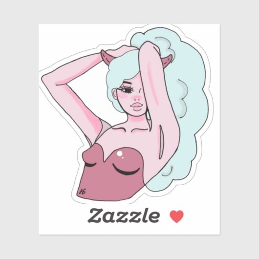 Demon Meisje Sticker (Vel)