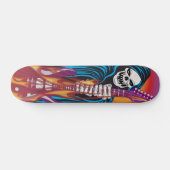 Demon met Flaming Guitar Skateboard (Horizontaal)