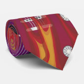 Demon met Flaming Guitar Stropdas (Opgerold)