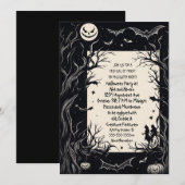 Demon Moon Halloween Party Kaart (Voorkant / Achterkant)