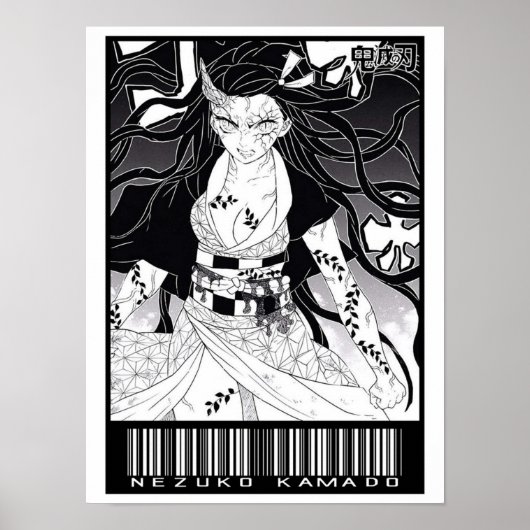 Demon Nezuko Kamado Kimetsu No Yaiba CODE Poster (Voorkant)