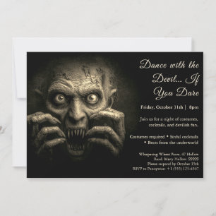 Demon Night Halloween Kostuum Feest Uitnodiging