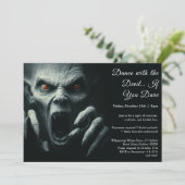 Demon Night Halloween Kostuum Party Uitnodiging (Staand voorkant)