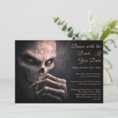 Demon Night Halloween Kostuum Party Uitnodiging (Staand voorkant)