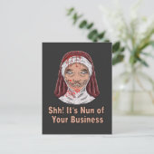 Demon Nun Halloween Feestdagenkaart (Staand voorkant)